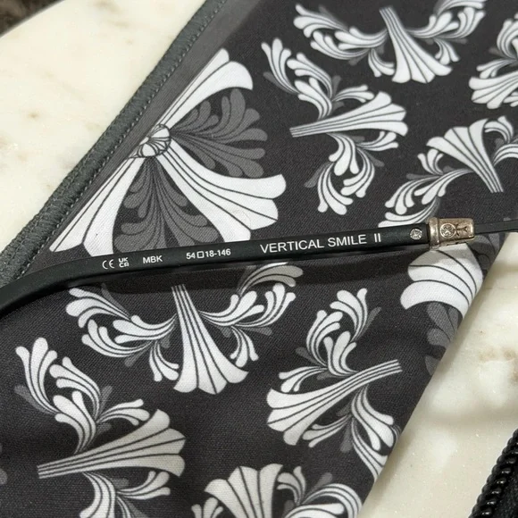 Chrome Hearts Vertical Smile II Black/Silver Glasses